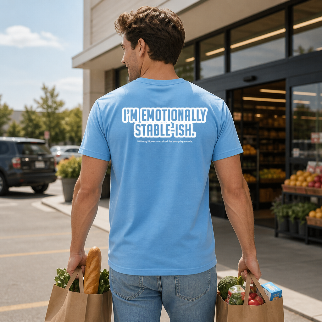 Sarcastic Tee – Emotionally Stable-ish | WhimsyWoven